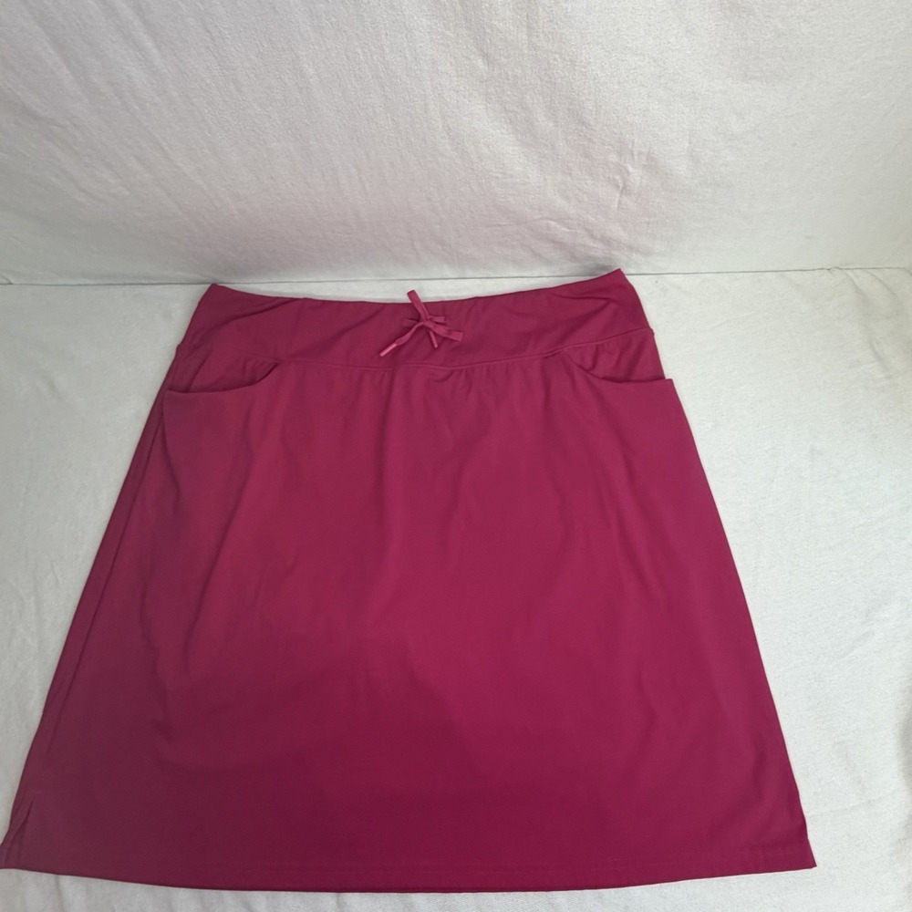 Santiny Women's Pink Athletic Skort w/ Shorts Pockets Stretch 3X Activewear Plus